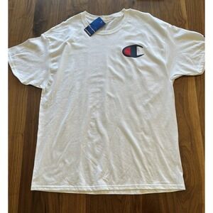 Champion Men's Jersey T-Shirt Size‎ XL White Short Sleeve Crew Neck NEW